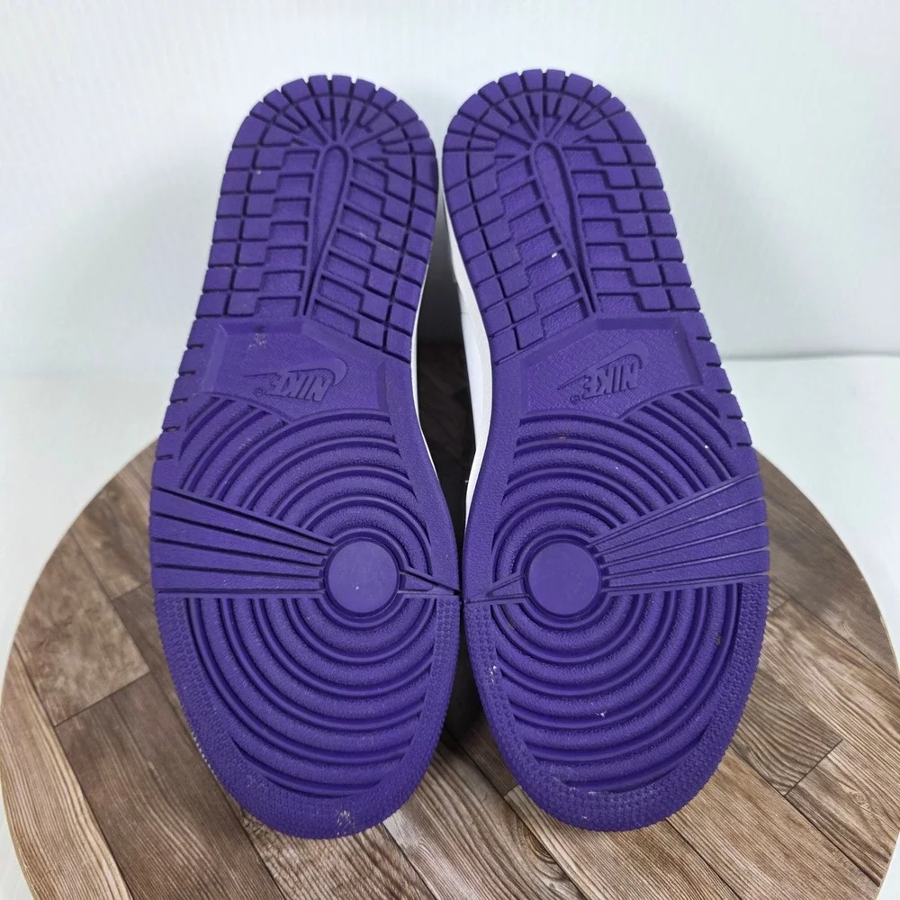 Air Jordan 1 High Court OG Purple Womens Size 8 White Shoes CD0461-151